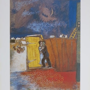 Pôster da exposição Marc Chagall - Claire de Lune - artista de museu - impressão artística - 1999