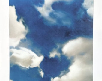 Gerhard Richter exhibition poster - Clouds - museum artist - large art print - photography - offset lithograph