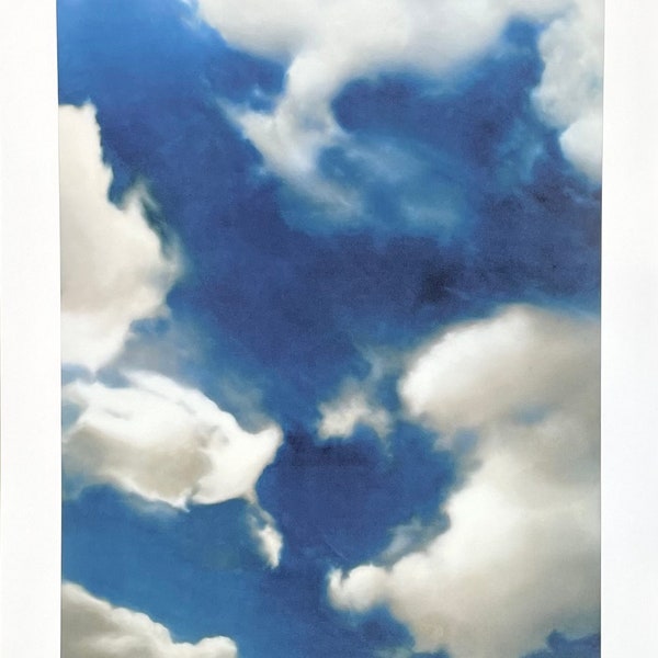 Gerhard Richter exhibition poster - Clouds - museum artist - large art print - photography - offset lithograph