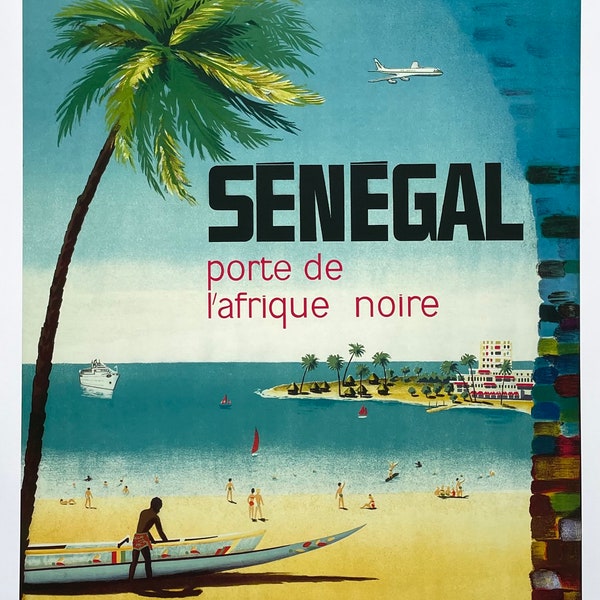 Senegal Ausstellungsposter - Port of Africa - Reise - Tourismus - dekorativer Kunstdruck - Offset Litho