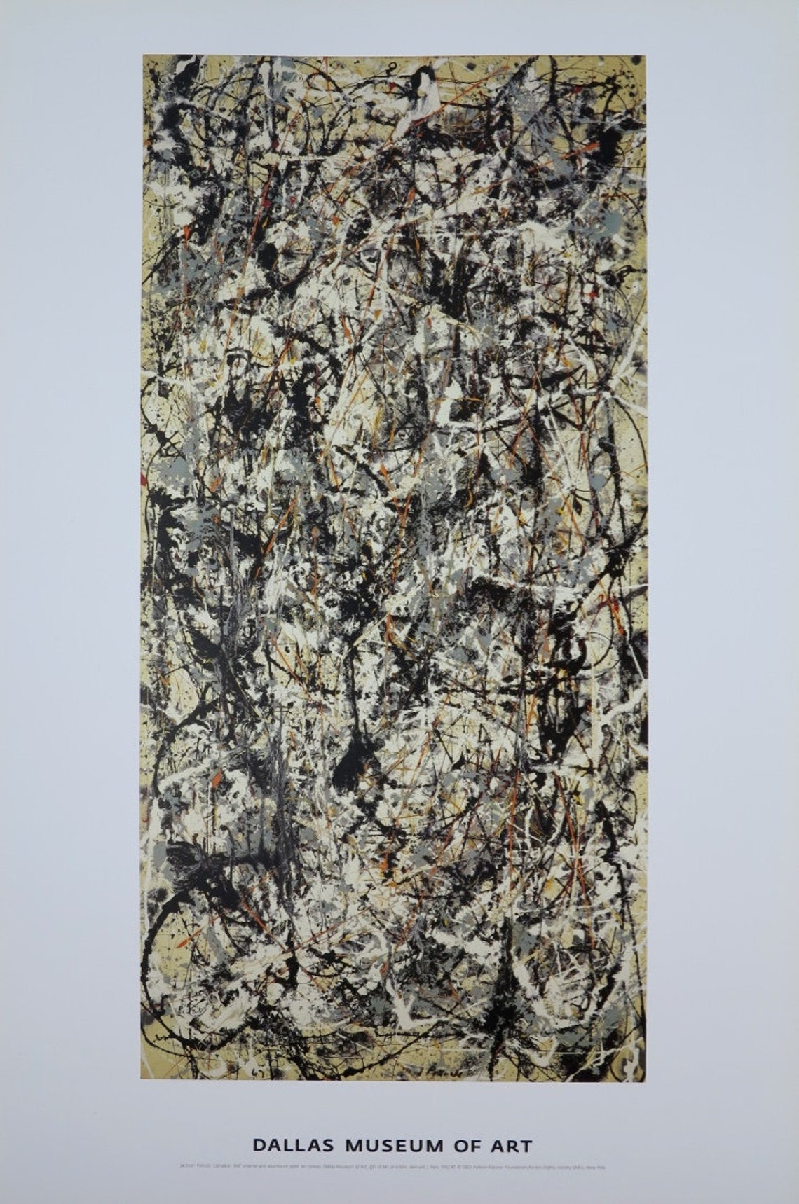Jackson Pollock Exhibition Poster Cathedral Dallas Museum Etsy UK