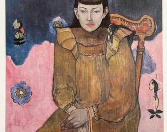 Paul Gauguin exhibition poster - Portrait of a young girl - museum artist - art print