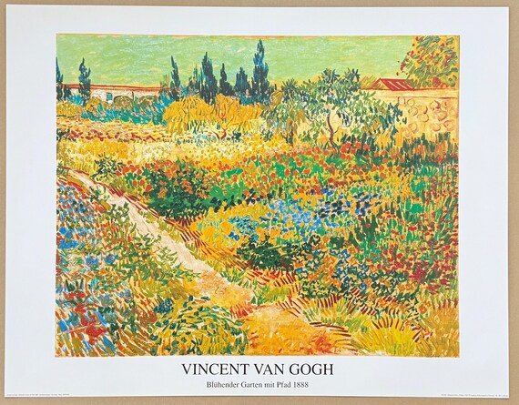 Vincent Van Gogh Exhibition Poster - Blooming Garden With Path
