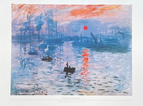 証明書付Louis Toffoli「SOLEIL LEVANT」石版画 値下げ可 Claude Monet Exhibition Poster - Impression Soleil Levant