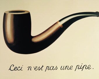 Rene Magritte exhibition poster - La Trahison des Images - Ceci n'est pas une pipe - surrealist - Belgian artist - museum artist - art print