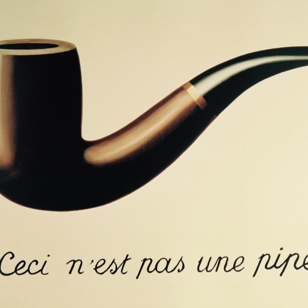 Affiche d'exposition René Magritte - La Trahison des Images - Ceci n'est pas une pipe - surréaliste - artiste belge - artiste de musée - tirage d'art