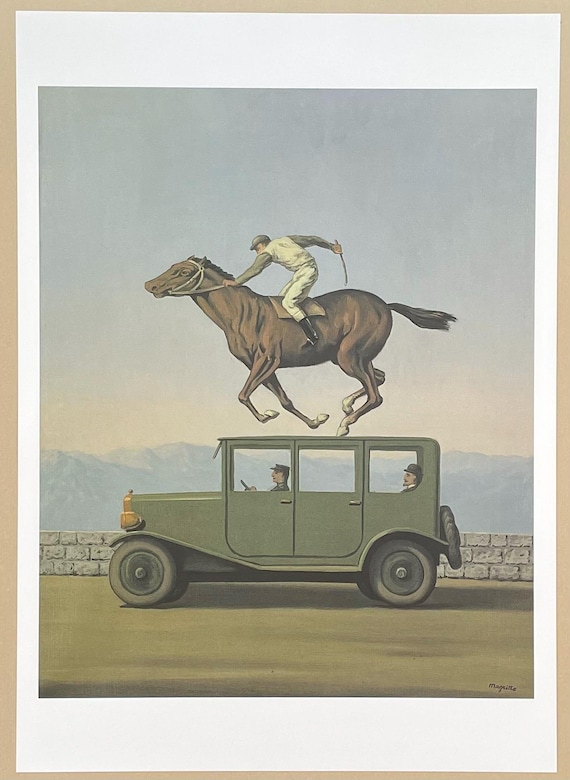 ルネ・マグリット展ポスター - 神々の怒り - 馬 - 車 - シュルレア