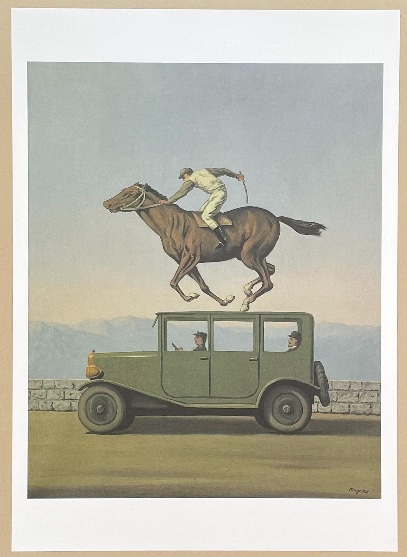 ルネ・マグリット展ポスター - 神々の怒り - 馬 - 車 - シュルレア