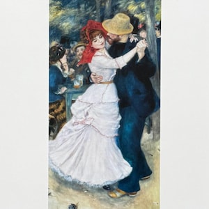 Auguste Renoir exhibition poster - Dance at Bougival - The ball - dancing - love - garden - impressionist - museum artist - art print - 2018