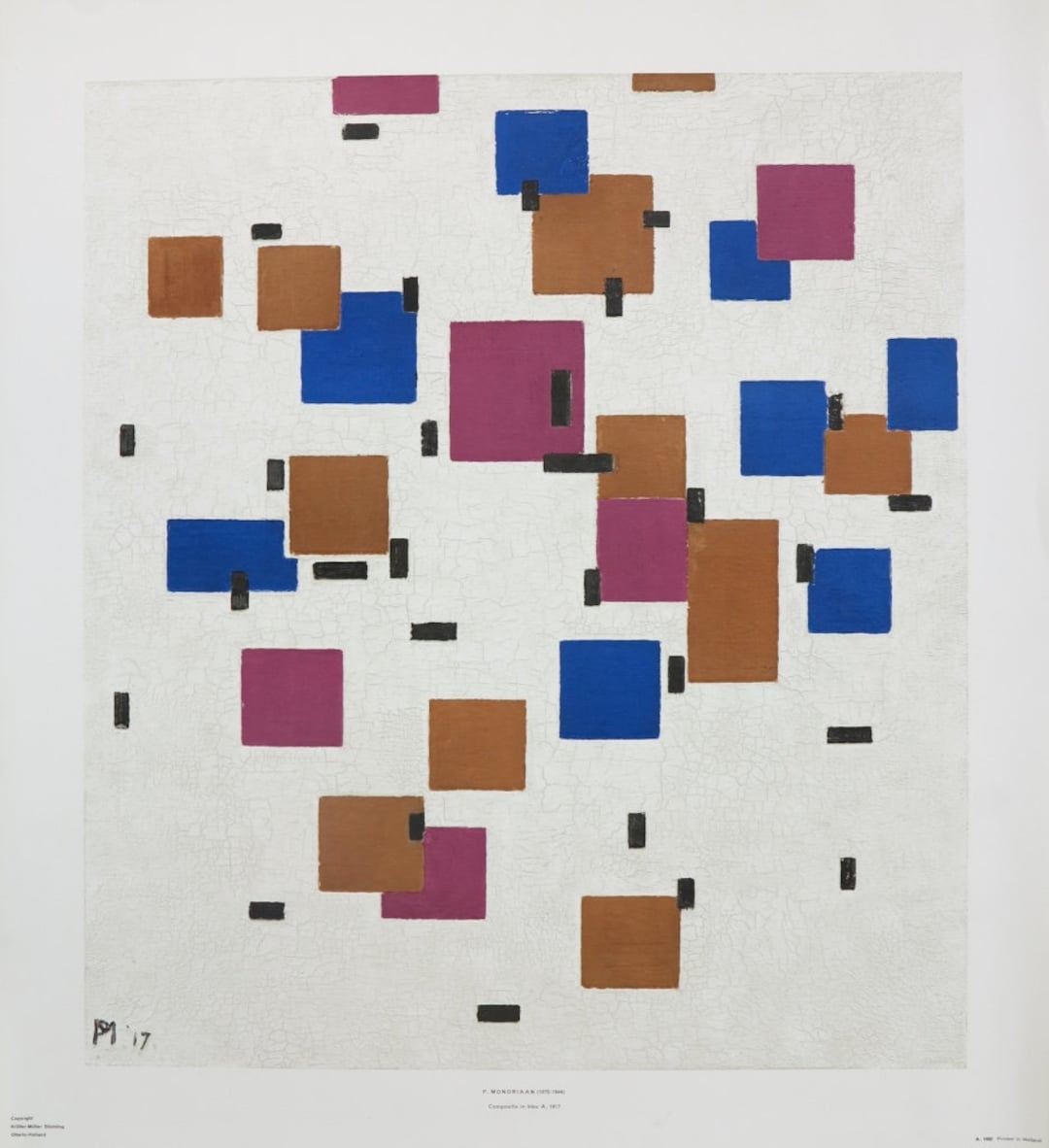 ピエト・モンドリアン美術館プリント - コンポジション・イン・ブルー