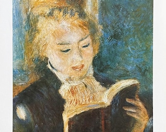 Pierre Auguste Renoir exhibition poster - Girl Reading - museum artist - art print