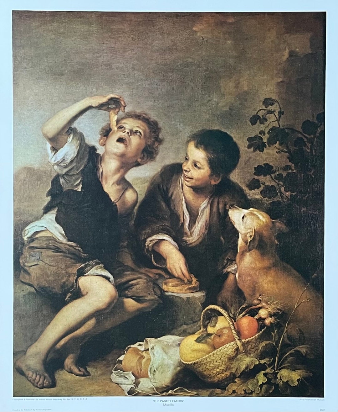Bartolomé Murillo Exhibition Poster the Pastry Eaters Very Early Print