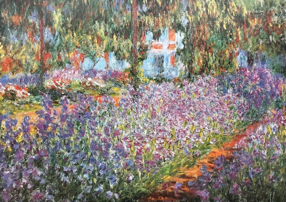 Claude Monet Exhibition Poster Garden in Giverny | Etsy