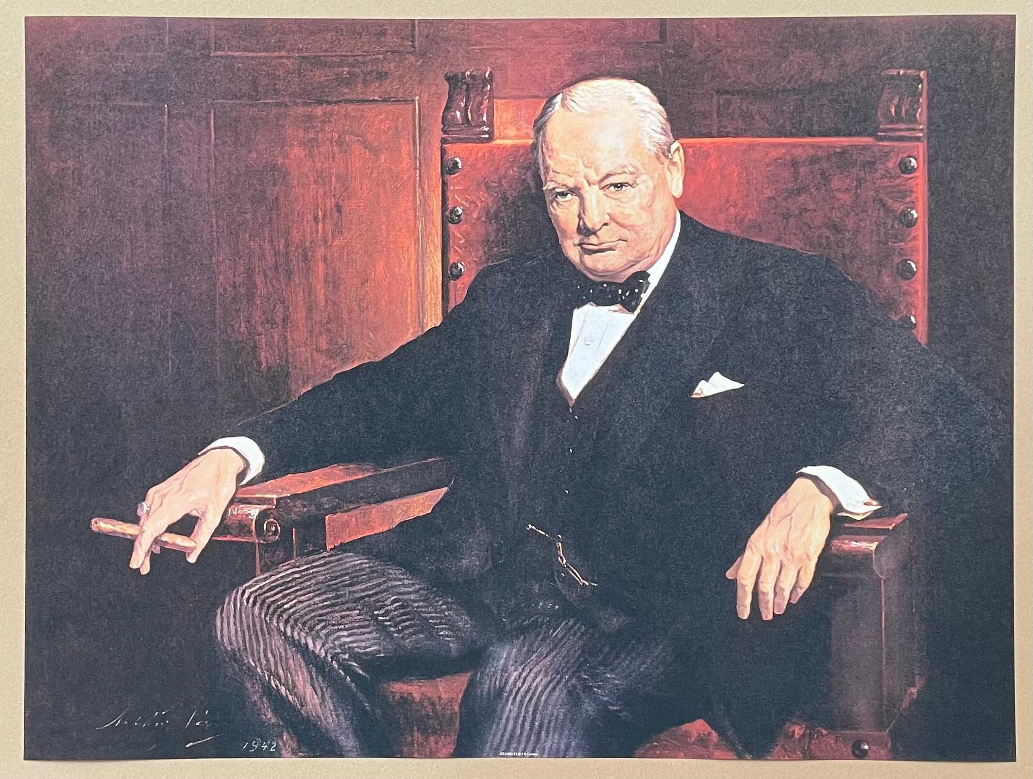 1920's British Portrait 写真作品 ポスター Sir Winston Churchill - British Prime Minster - Art Print