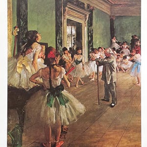 Edgar Degas exhibition poster - The dancing class - museum artist - art print - impressionist - ballet - Ballerina
