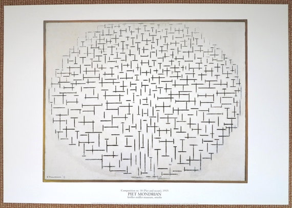1970 Vintage MONDRIAN /"VICTORY BOOGIE WOOGIE/" MODERN COLOR offset Lithograph