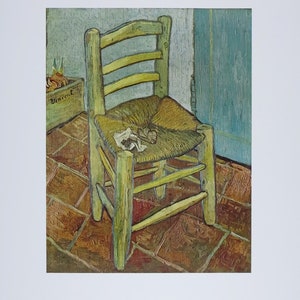 Cartel de la exposición de Vincent van Gogh - La silla y la pipa - Tate Gallery - artista del museo - impresión artística - década de 1970