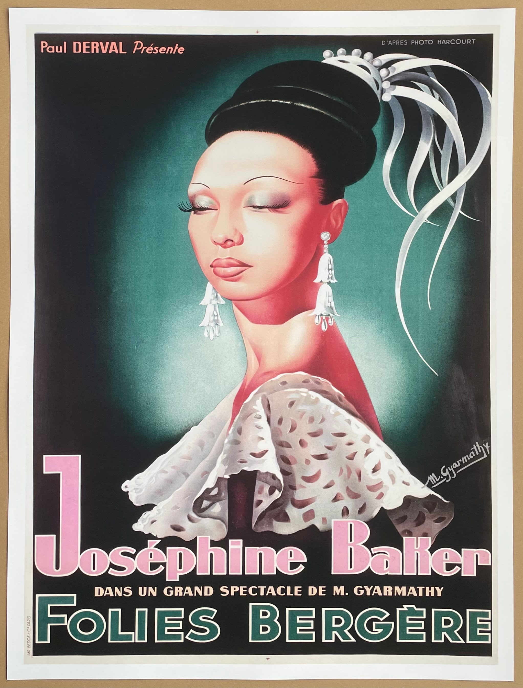 Josephine Baker Exhibition Poster - Folies Bergere - Cabaret