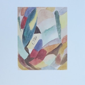 Poster della mostra Alexej von Jawlensky - Cappella gialla in autunno - stampa museo - litografia offset - 1998