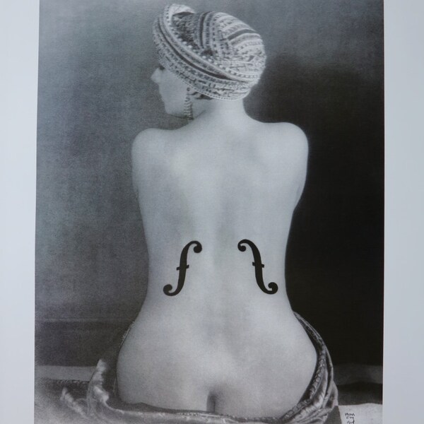 Man Ray exhibition poster - The violin d'Ingres - black and white photography - museum artist - art print