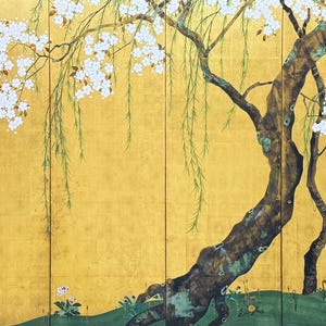 Sakai Hoitsu exhibition poster - Maples and Cherry Trees - Japanese painter - museum artist - art print
