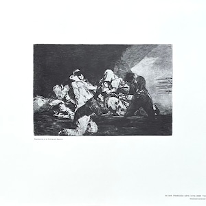Cartel de la exposición Francisco Goya - Eso no debe ser mirado - Galería Nacional de Arte - Washington DC - impresión de arte vintage - años 70