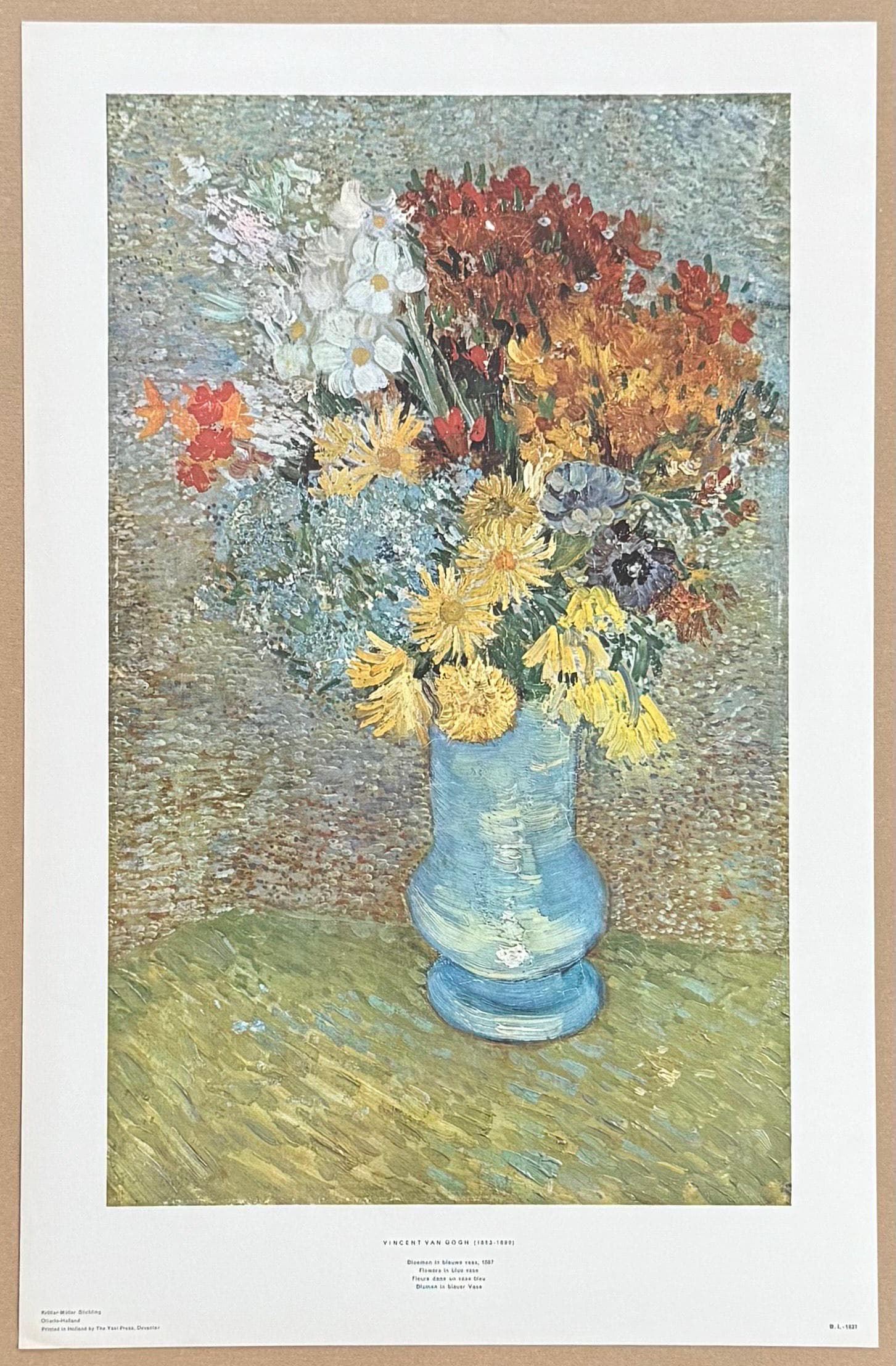 フィンセント・ファン・ゴッホ展ポスター - 青い花瓶の花 - 美術館所属