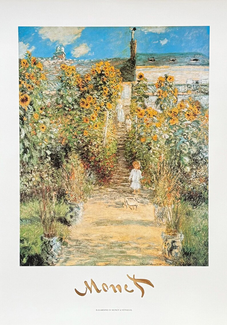 Claude Monet Exhibition Poster - the Garden of Monet in Vetheuil ...