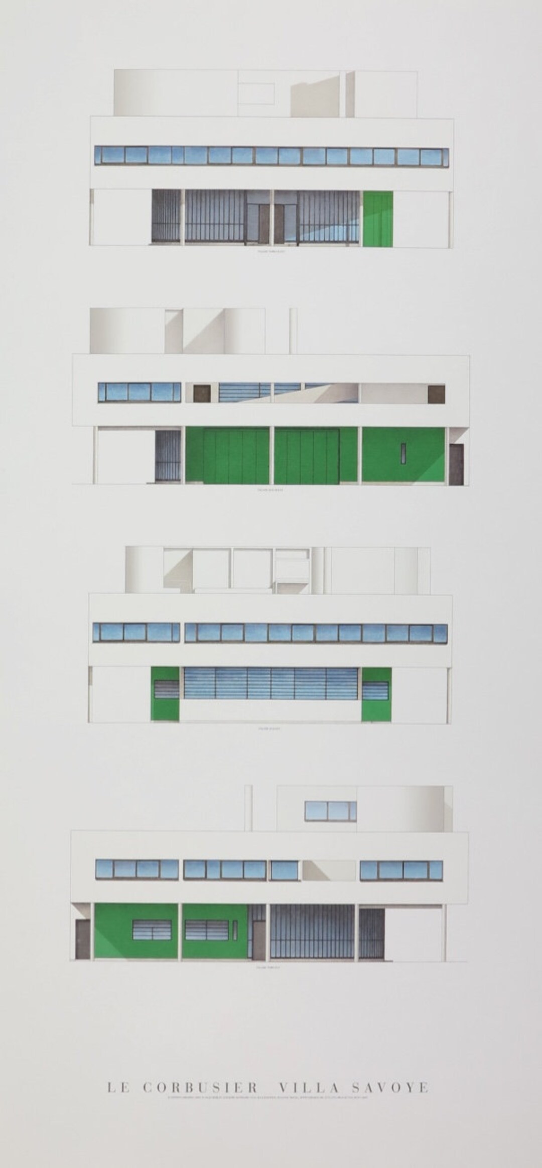 サヴォア邸（ル コルビジェ）建築ポスター/Le Corbusier ル・コルビュジエ展ポスター - サヴォア邸 - 美術館版画 - 建築