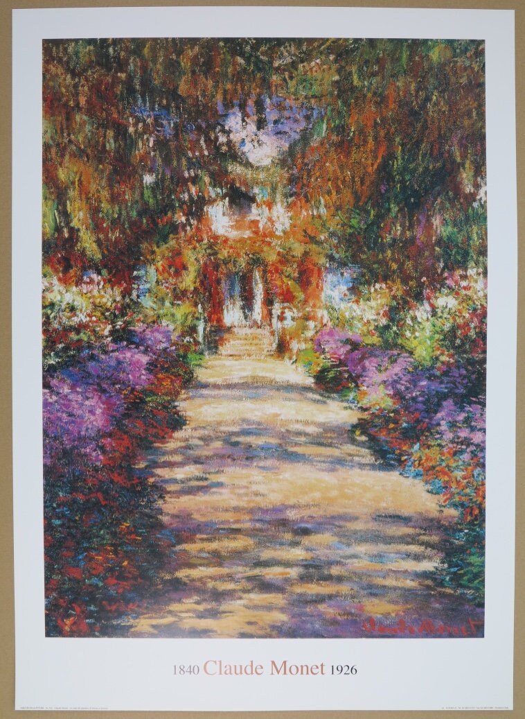 クロード・モネ展ポスター - ジヴェルニーのモネの庭の並木道 - 印象派