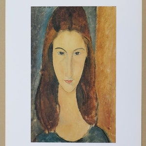 Amedeo Modigliani Exhibition Poster Jeanne Hebuterne Female Portrait ...