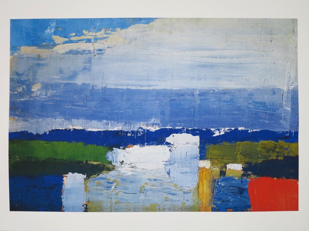 Nicolas De Stael Exhibition Poster - Noon Landscape - Abstract
