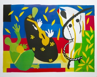 Henri Matisse exhibition poster - Tristesse du roi, 1952 - French Art - museum print - 1999