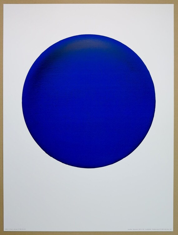 Yves Klein Exhibition Poster Relief èponge Bleu French Artist Museum