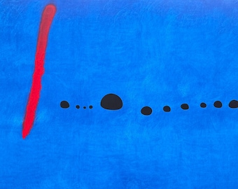 Joan Miro exhibition poster - Blue II - museum artist - art print - surrealism