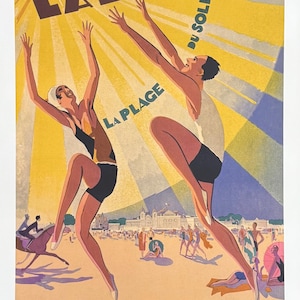 Cartel de la exposición La Baule - La Place du Soleil - Bretaña - Francia - reproducción - viajes turismo - impresión de arte
