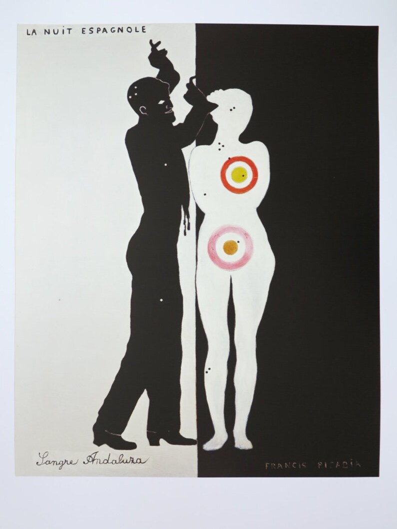 La Nuit Espangnole Francis Picabia exhibition poster figurative museum print French artist