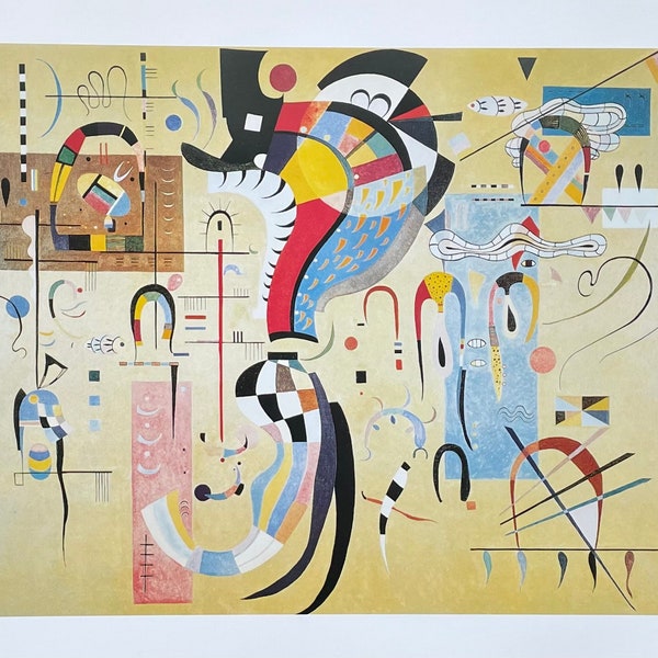 Affiche de l’exposition Wassily Kandinsky - Milieu Accompagne - artiste du musée - tirage d’art - 1999