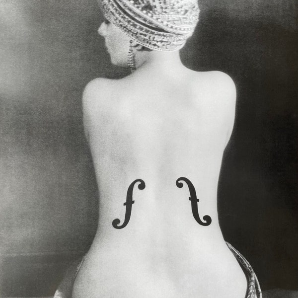 Man Ray exhibition poster - The violin d'Ingres - black and white photography - museum artist - art print