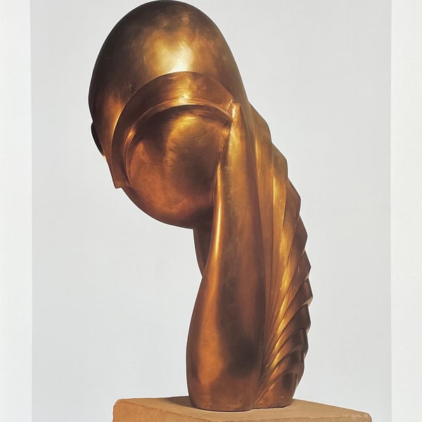 Affiche de l'exposition Constantin Brancusi - Mlle Pogany III - Sculpture - Modernisme - Artiste du musée - Reproduction d'art - 1995
