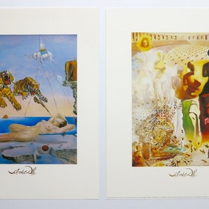 2x Salvador Dali exhibition poster - museum prints - 1995 - excellent condition