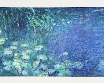 Claude Monet exhibition poster - Water Lillies in the Morning - art print