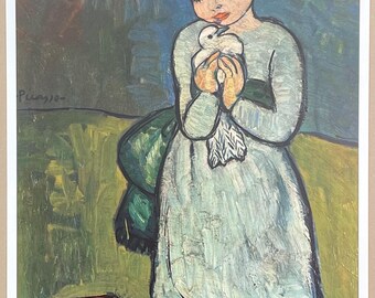 パブロ ピカソ展ポスター - 鳩の子供 - 鳩と子供 - 非常に初期の、収集