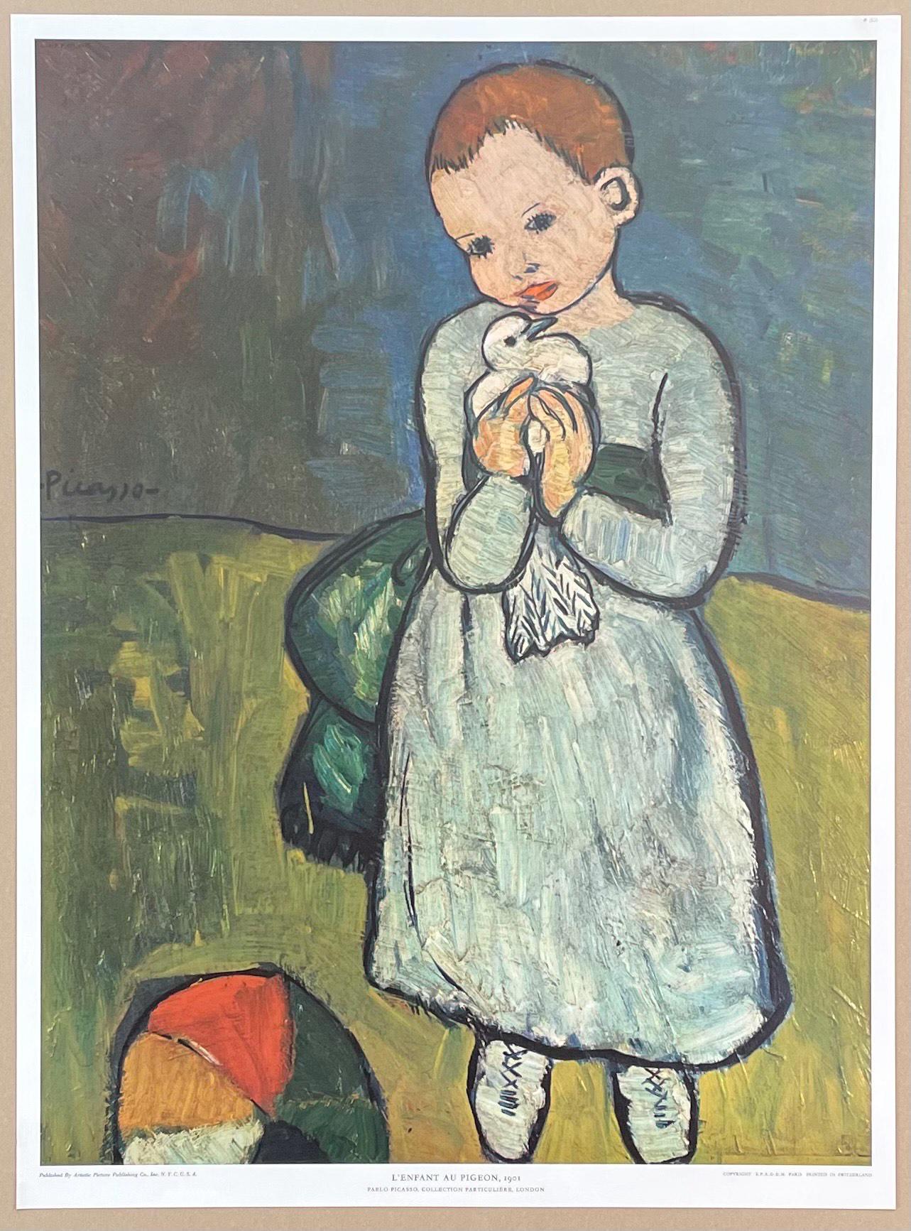 パブロ ピカソ展ポスター - 鳩の子供 - 鳩と子供 - 非常に初期の、収集