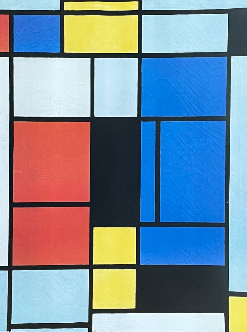 Piet Mondrian exhibition poster Tableau No. 1 museum artist art print image 1