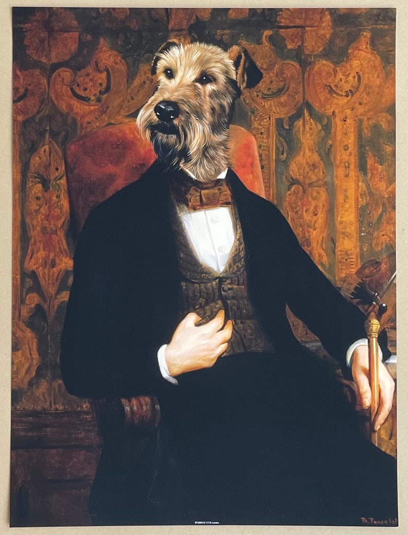 Thierry Poncelet exhibition poster Monsieur dog portrait museum artist art print Belgian artist image 2