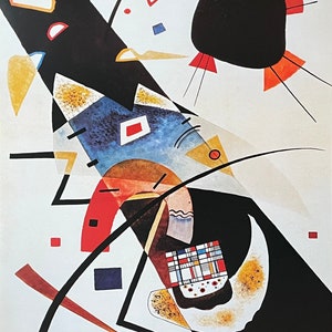 Vassily Kandinsky exhibition poster Black Spots museum artist vintage art print 1994 image 1