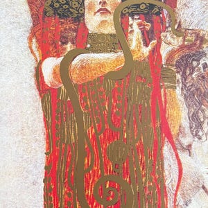 Gustav Klimt exhibition poster - Hygieia - museum artist - art print - offset litho
