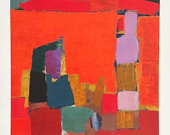 Nicolas de Stael exhibition poster - Figure Au Bord De La Mer - museum artist - art print