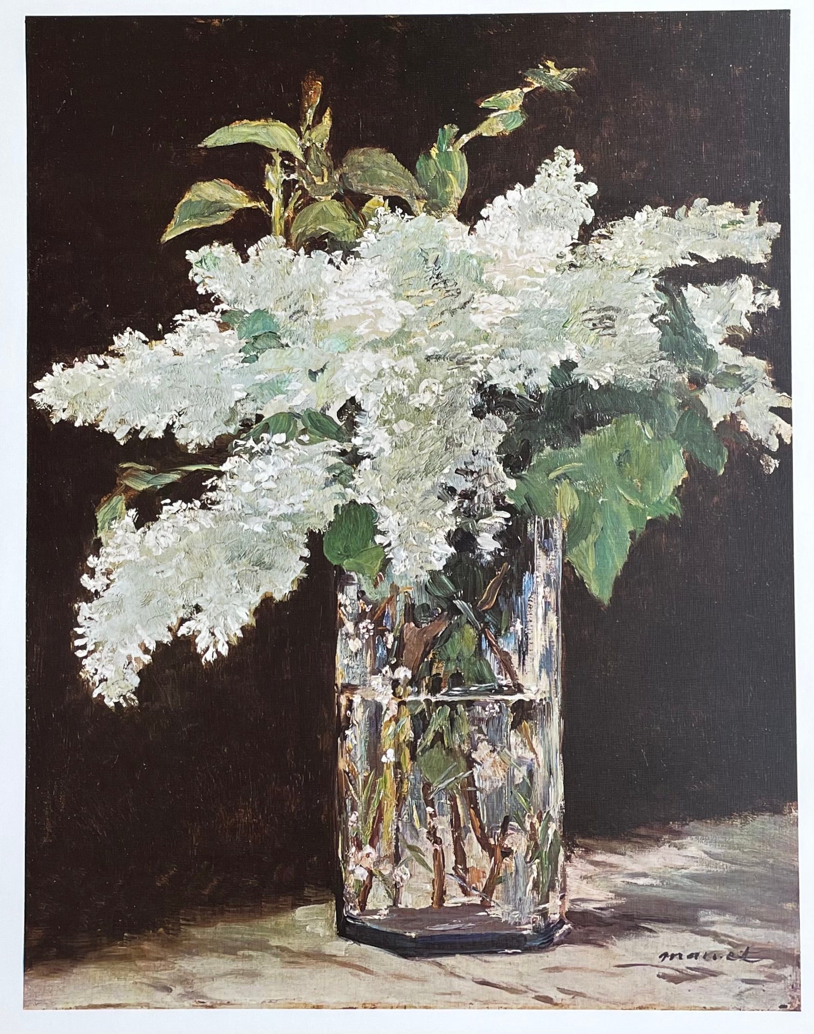 Édouard exhibition poster White lilacs in a glass vase Etsy